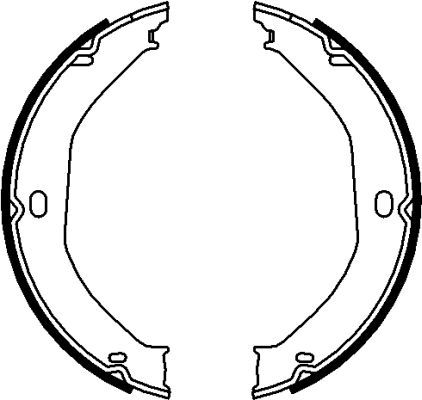 HELLA PAGID Комплект тормозных колодок, стояночная тормозная с 8DA 355 050-891